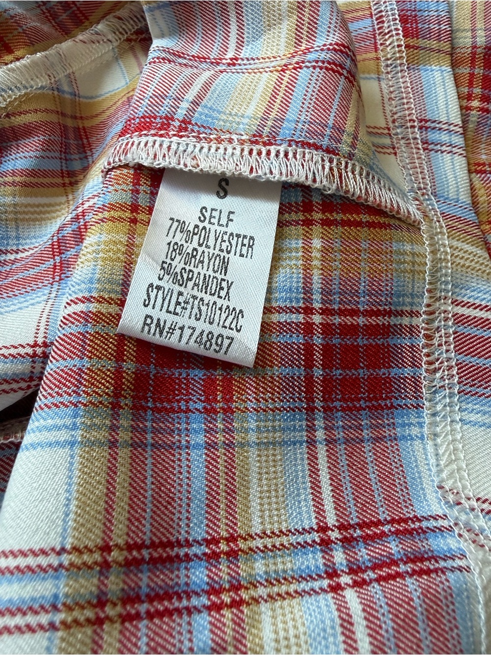 Fashion Nova Red, Yellow & Light Blue Plaid Skirt Set - Picture 7 of 8